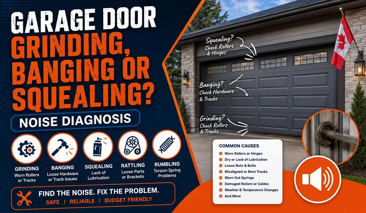 Garage Door Grinding, Banging or Squealing? Noise Diagnosis