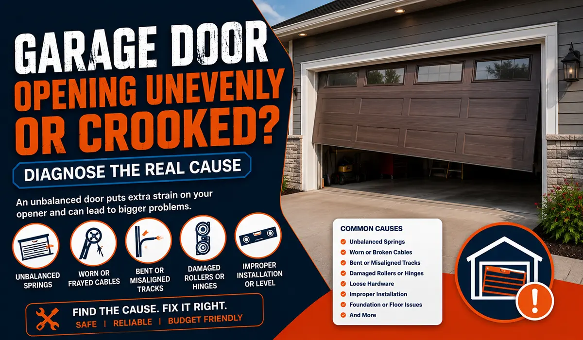 Garage Door Opening Unevenly or Crooked?