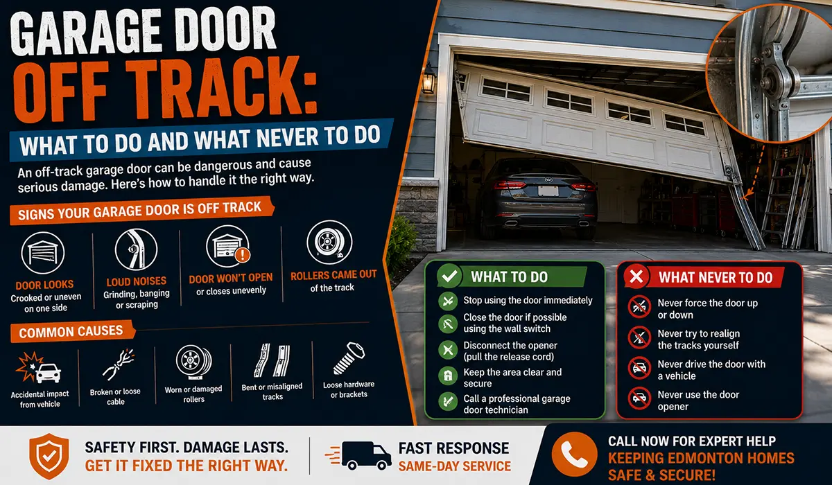Garage Door Off Track: What to Do and What Never to Do