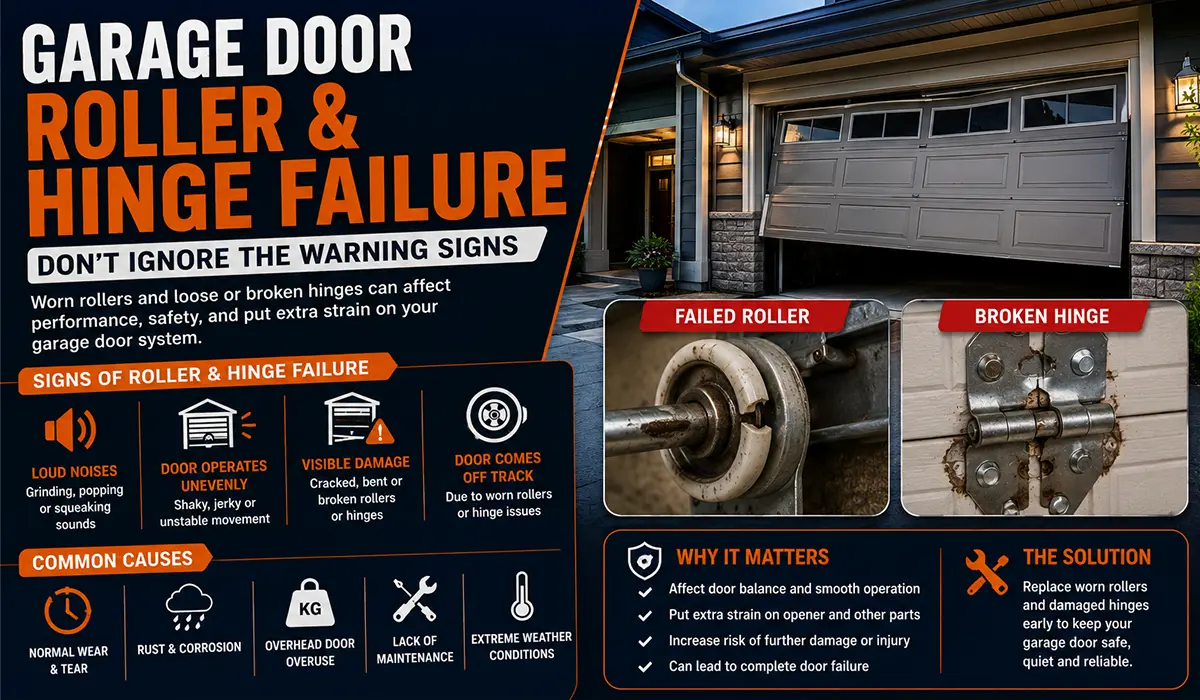 Garage Door Roller and Hinge Failure
