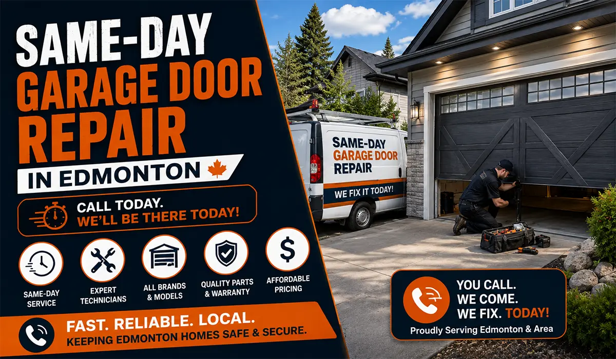 Same-Day Garage Door Repair in Edmonton