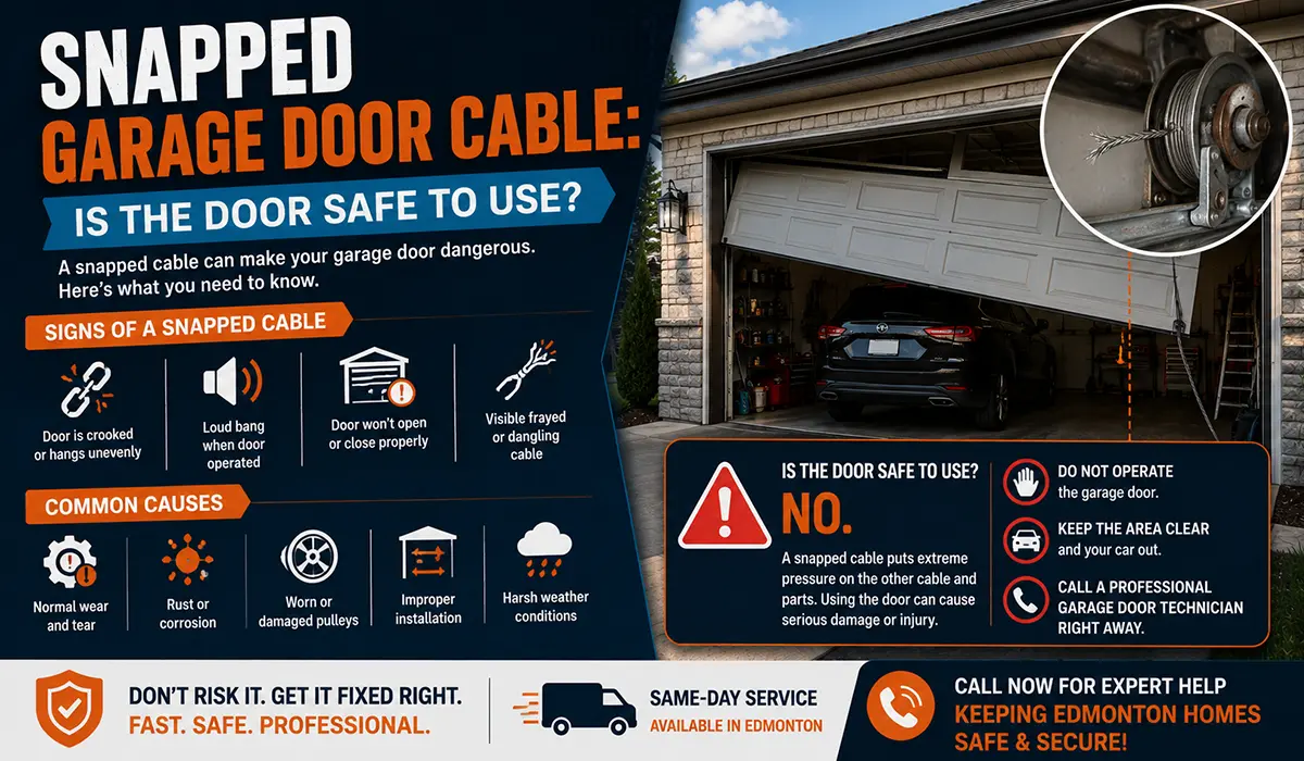Snapped Garage Door Cable: Is the Door Safe to Use?
